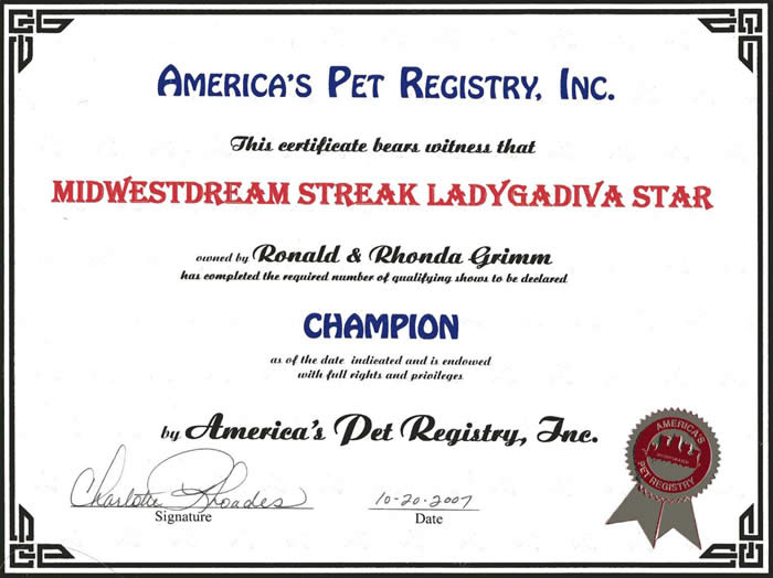 champion pet registry